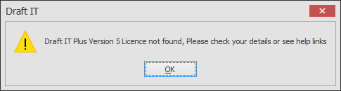 Draft it Plus licence not found example image